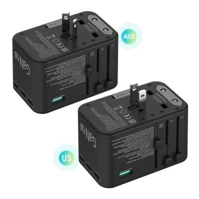 Rav Power Pd Gan 75W 4-Port Travel Charger Offline Global Black